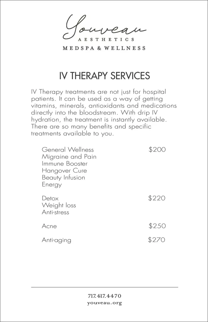Youveau-Aesthetics-IV-Therapy-Pricing-Menu